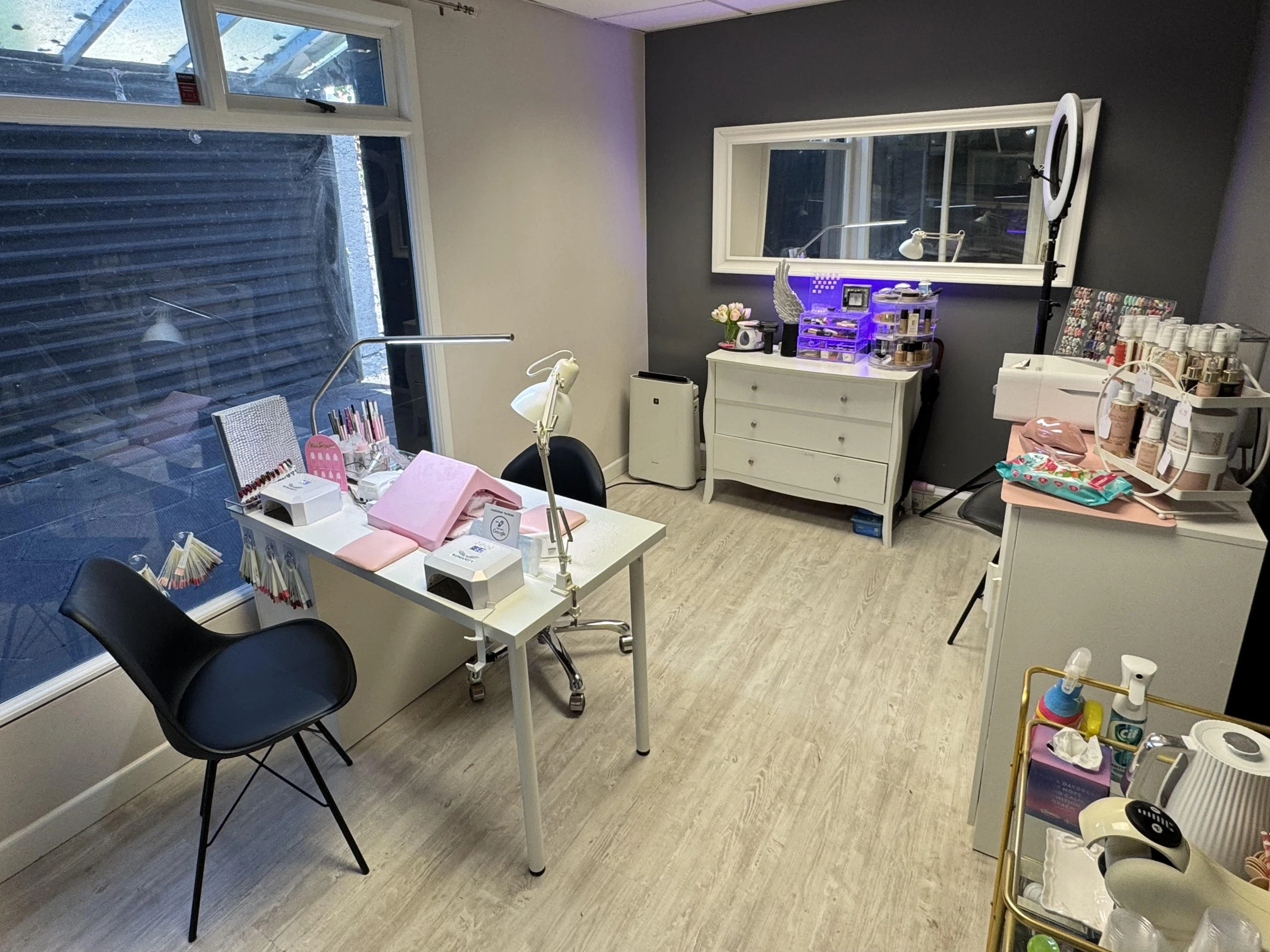 Womanity nail studio interior in Navan